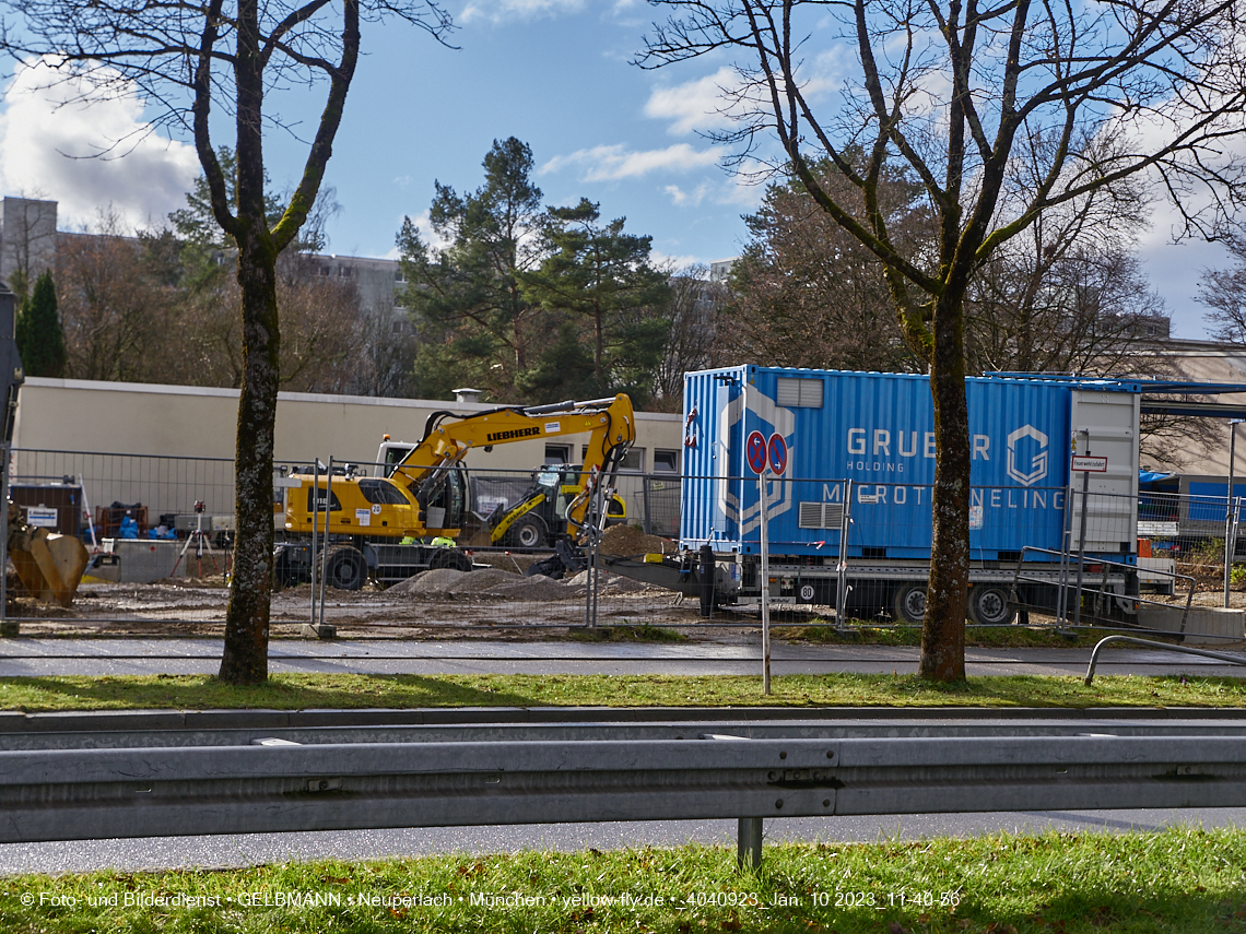 10.01.2023 - Baustelle an der Quiddestraße Haus für Kinder in Neuperlach